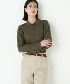 human woman / ヒューマンウーマン ニット・セーター | ◆クリアウール混ニットシャツ