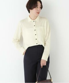 human woman / ヒューマンウーマン ニット・セーター | ◆クリアウール混ニットシャツ