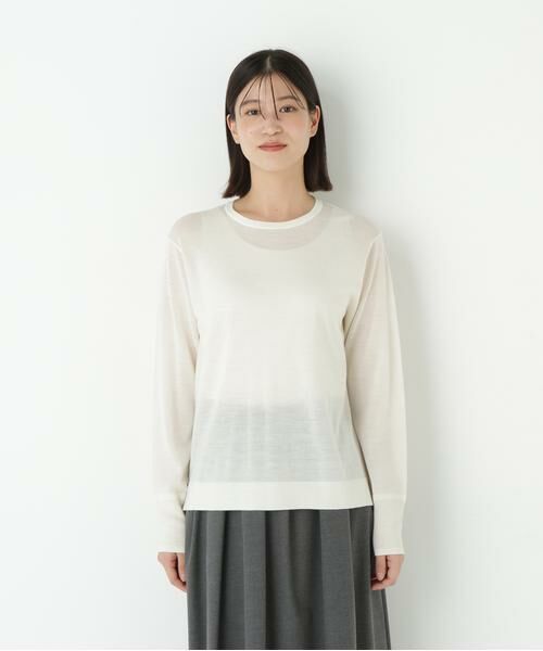 human woman / ヒューマンウーマン ニット・セーター | ◆クリアウールクルーネックニット | 詳細19
