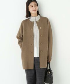 human woman / ヒューマンウーマン アウター | ◆接結ニットコート