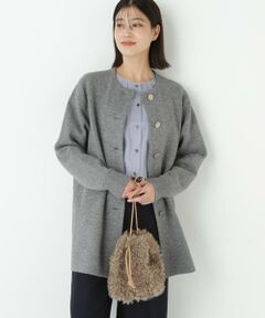 human woman / ヒューマンウーマン アウター | ◆接結ニットコート