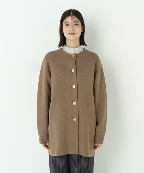 human woman / ヒューマンウーマン アウター | ◆接結ニットコート | 詳細5