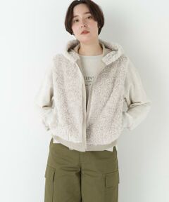 human woman / ヒューマンウーマン アウター | ◆フェイクファージップアップフードベスト