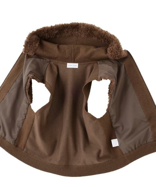 human woman / ヒューマンウーマン アウター | ◆フェイクファージップアップフードベスト | 詳細6