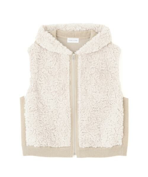 human woman / ヒューマンウーマン アウター | ◆フェイクファージップアップフードベスト | 詳細8