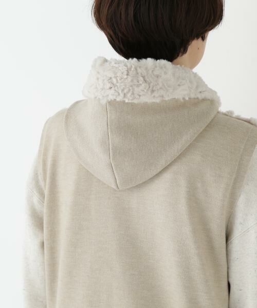 human woman / ヒューマンウーマン アウター | ◆フェイクファージップアップフードベスト | 詳細17