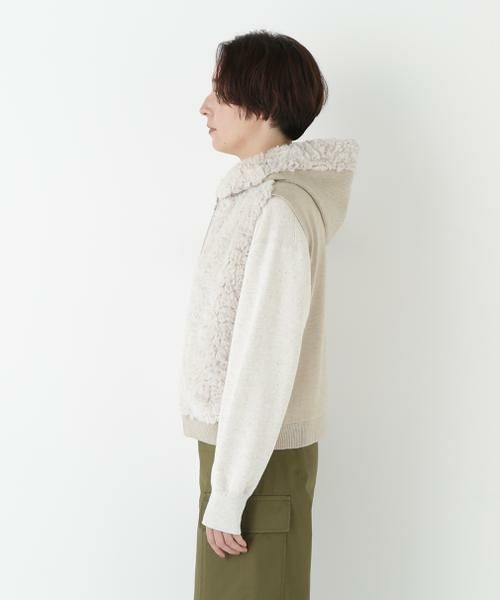 human woman / ヒューマンウーマン アウター | ◆フェイクファージップアップフードベスト | 詳細11