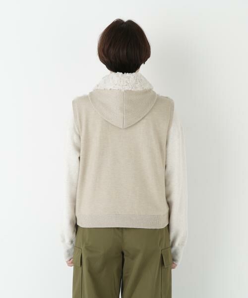 human woman / ヒューマンウーマン アウター | ◆フェイクファージップアップフードベスト | 詳細12