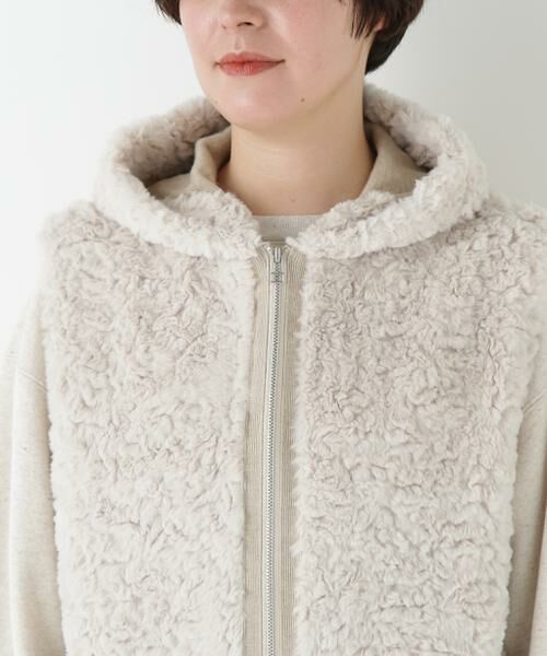 human woman / ヒューマンウーマン アウター | ◆フェイクファージップアップフードベスト | 詳細13