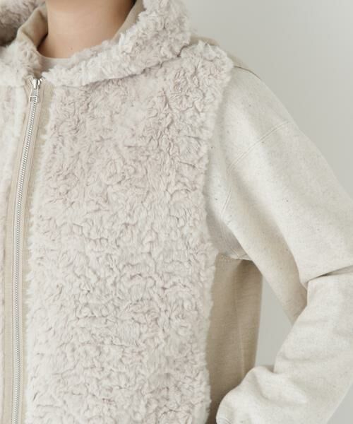 human woman / ヒューマンウーマン アウター | ◆フェイクファージップアップフードベスト | 詳細14