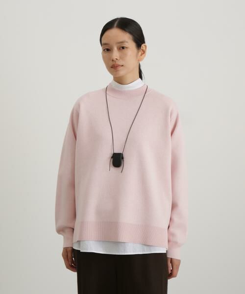 human woman/ヒューマンウーマン コットンカシミヤ接結ニットプルオーバー ピンク M human woman/ヒューマンウーマン コットンカシミヤ接結ニットプルオーバー ピンク M