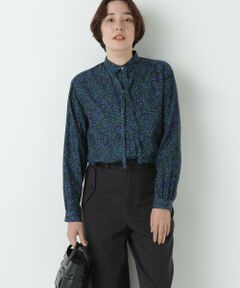 human woman / ヒューマンウーマン シャツ・ブラウス | プチフラワープリントボウタイシャツブラウス