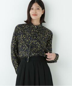 human woman / ヒューマンウーマン シャツ・ブラウス | プチフラワープリントボウタイシャツブラウス