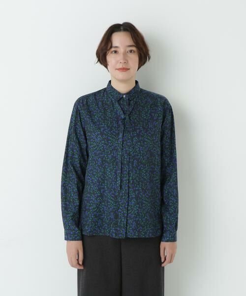 human woman / ヒューマンウーマン シャツ・ブラウス | プチフラワープリントボウタイシャツブラウス | 詳細4