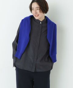 human woman / ヒューマンウーマン シャツ・ブラウス | ストライプローンハイネックシャツ