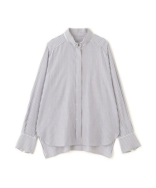 human woman / ヒューマンウーマン シャツ・ブラウス | ストライプローンハイネックシャツ | 詳細6