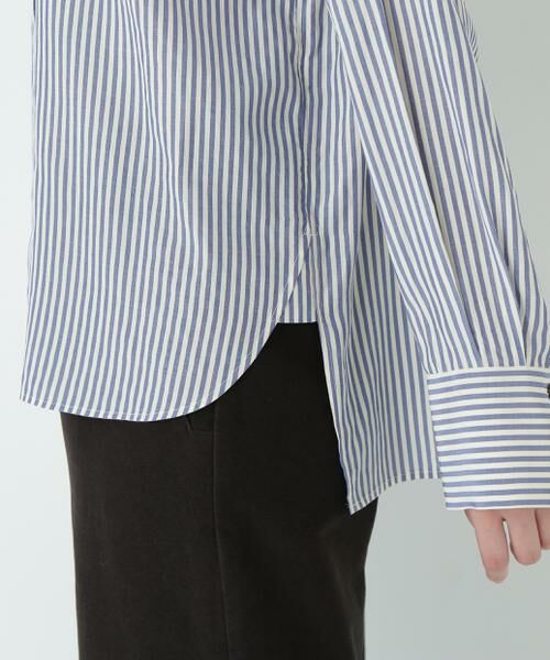 human woman / ヒューマンウーマン シャツ・ブラウス | ストライプローンハイネックシャツ | 詳細15