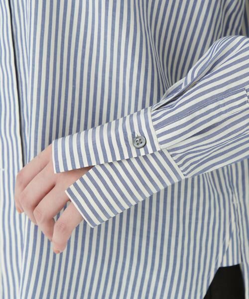 human woman / ヒューマンウーマン シャツ・ブラウス | ストライプローンハイネックシャツ | 詳細14