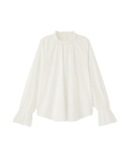 human woman / ヒューマンウーマン シャツ・ブラウス | 袖チェックジャガードブラウス | 詳細1