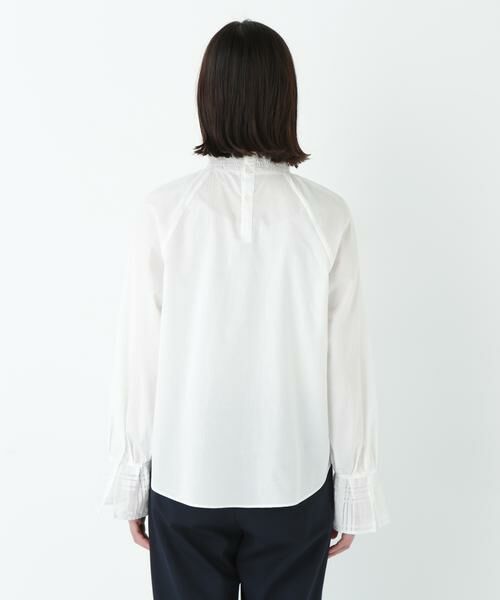 human woman / ヒューマンウーマン シャツ・ブラウス | 袖チェックジャガードブラウス | 詳細6