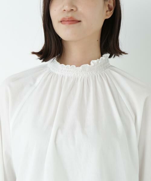 human woman / ヒューマンウーマン シャツ・ブラウス | 袖チェックジャガードブラウス | 詳細7