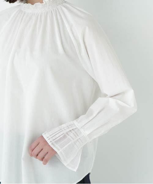 human woman / ヒューマンウーマン シャツ・ブラウス | 袖チェックジャガードブラウス | 詳細8