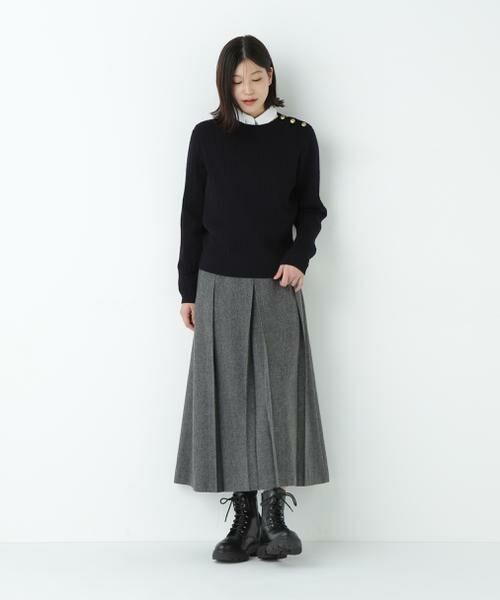 human woman / ヒューマンウーマン スカート | ヘリンボーンツィードタックスカート | 詳細2