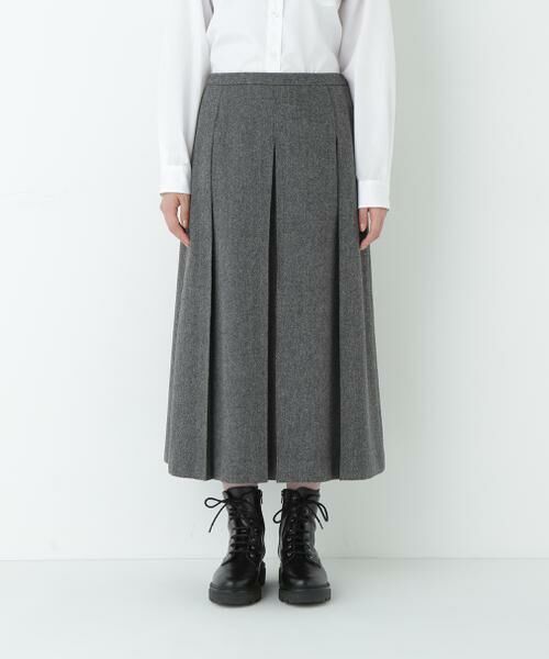 human woman / ヒューマンウーマン スカート | ヘリンボーンツィードタックスカート | 詳細3
