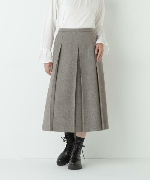 human woman / ヒューマンウーマン スカート | ヘリンボーンツィードタックスカート | 詳細13