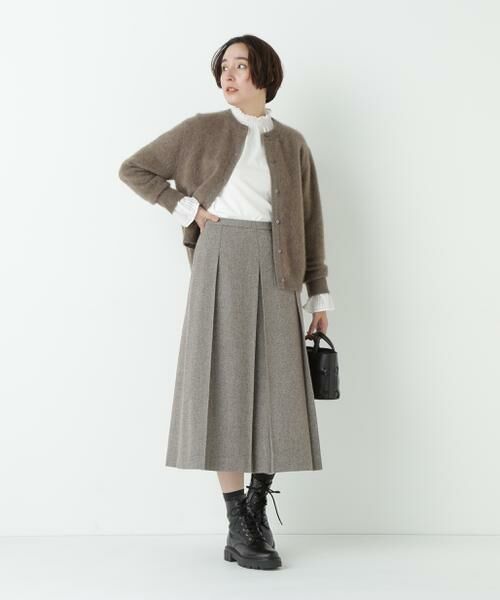 human woman / ヒューマンウーマン スカート | ヘリンボーンツィードタックスカート | 詳細14