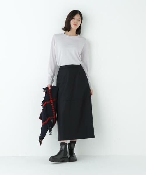 human woman / ヒューマンウーマン スカート | ウールサキソニーコクーンスカート | 詳細10
