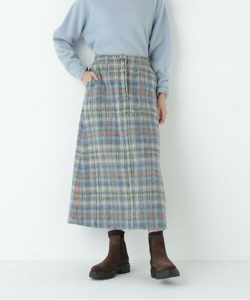 human woman / ヒューマンウーマン スカート | シャギーチェックベイカーＡラインスカート | 詳細2