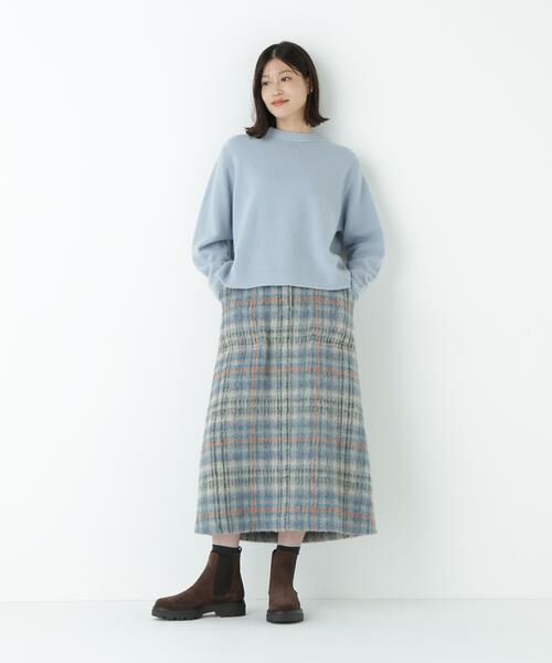 human woman / ヒューマンウーマン スカート | シャギーチェックベイカーＡラインスカート | 詳細3