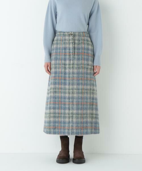 human woman / ヒューマンウーマン スカート | シャギーチェックベイカーＡラインスカート | 詳細4
