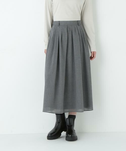 human woman / ヒューマンウーマン スカート | ＴＲ強撚トロタックフレア | 詳細2