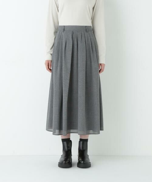 human woman / ヒューマンウーマン スカート | ＴＲ強撚トロタックフレア | 詳細7