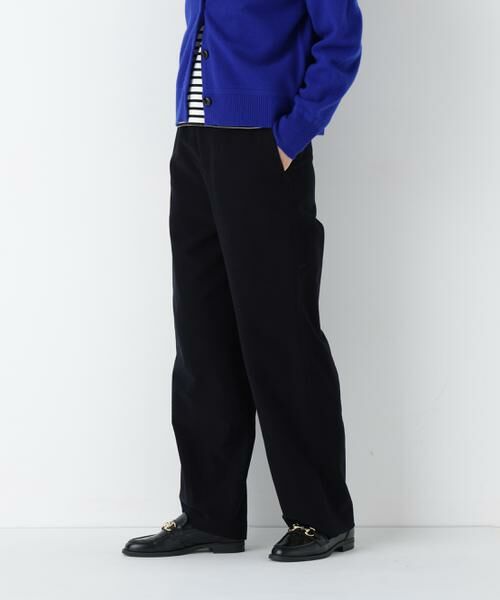 human woman/ヒューマンウーマン リクライドクロスセミワイドパンツ ネイビー L human woman/ヒューマンウーマン リクライドクロスセミワイドパンツ ネイビー L