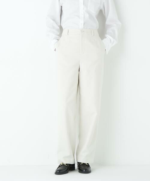 human woman/ヒューマンウーマン リクライドクロスセミワイドパンツ ホワイト L human woman/ヒューマンウーマン リクライドクロスセミワイドパンツ ホワイト L