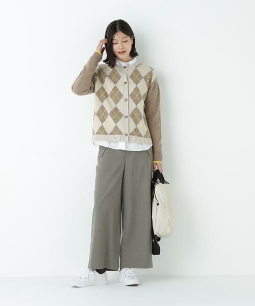 human woman / ヒューマンウーマン パンツ | ◆ＴＯＰツイルガウチョパンツ | 詳細14