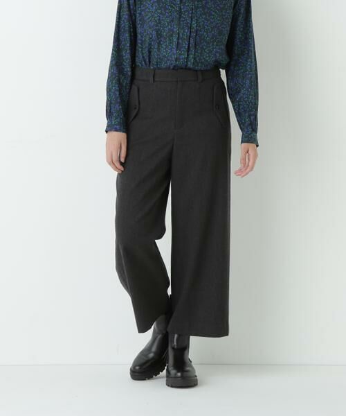 human woman/ヒューマンウーマン ◆TOPツイルガウチョパンツ チャコール1 SS human woman/ヒューマンウーマン ◆TOPツイルガウチョパンツ チャコール1 SS