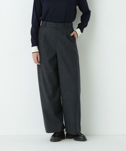 human woman / ヒューマンウーマン パンツ | ミルドスムースパンツ(チャコール1)