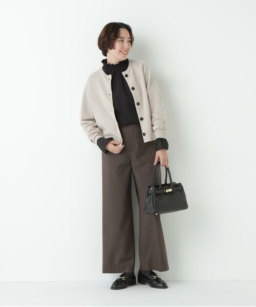 human woman / ヒューマンウーマン パンツ | ≪ウォーム素材≫裏起毛セミワイドパンツ | 詳細2