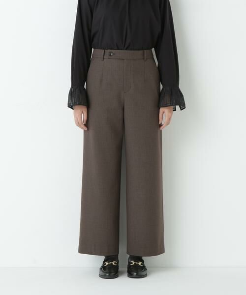 human woman / ヒューマンウーマン パンツ | ≪ウォーム素材≫裏起毛セミワイドパンツ | 詳細4