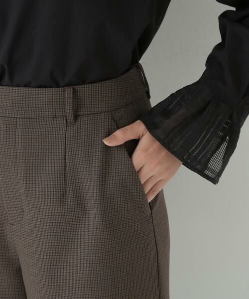 human woman / ヒューマンウーマン パンツ | ≪ウォーム素材≫裏起毛セミワイドパンツ | 詳細8