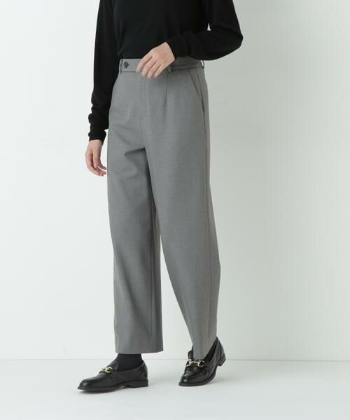 human woman / ヒューマンウーマン パンツ | ≪ウォーム素材≫裏起毛セミワイドパンツ | 詳細13