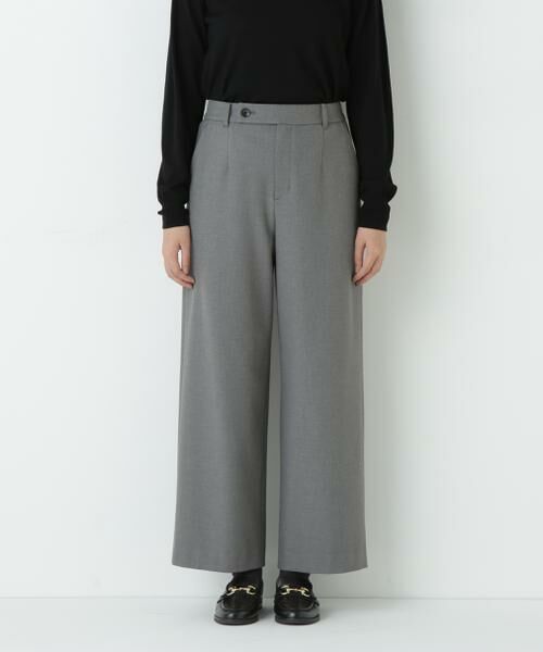 human woman / ヒューマンウーマン パンツ | ≪ウォーム素材≫裏起毛セミワイドパンツ | 詳細18