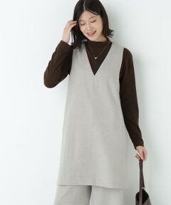 human woman / ヒューマンウーマン ワンピース | ◆ＴＯＰツイルミディアムジャンパースカート