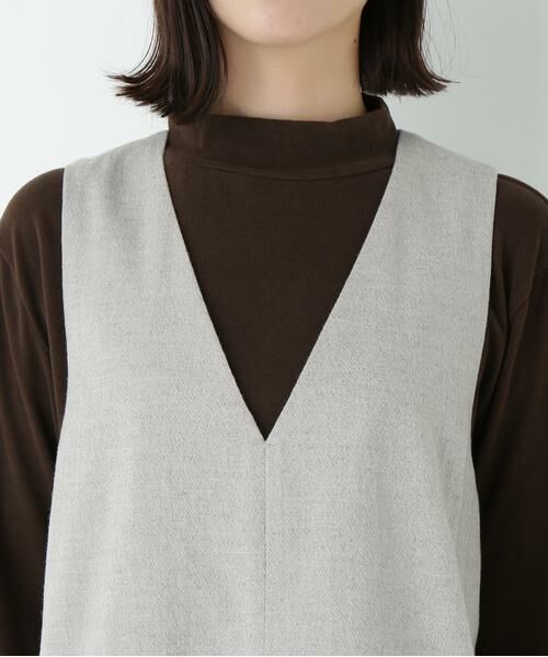 human woman / ヒューマンウーマン ワンピース | ◆ＴＯＰツイルミディアムジャンパースカート | 詳細7