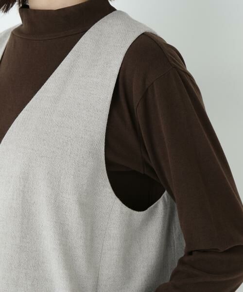 human woman / ヒューマンウーマン ワンピース | ◆ＴＯＰツイルミディアムジャンパースカート | 詳細8