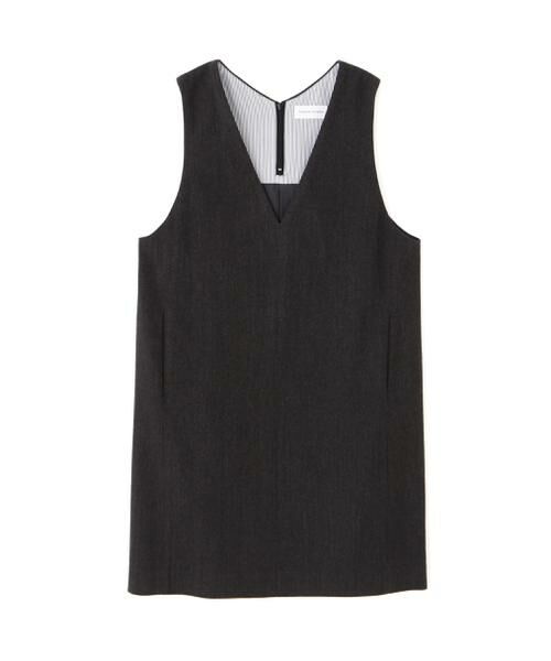 human woman / ヒューマンウーマン ワンピース | ◆ＴＯＰツイルミディアムジャンパースカート | 詳細14